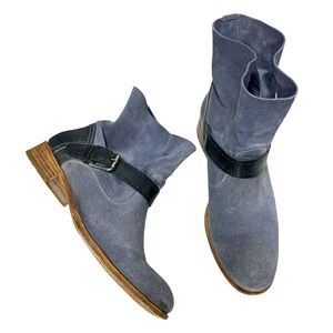 N.D.C. Sunday Buckle boots Suede And Leather Pull On Boots sz EU 37 or US 6.5